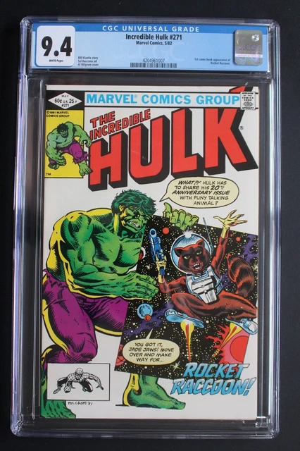Incredible Hulk #271 1st ROCKET RACCOON 1982 MCU Guardians of Galaxy CGC 9.4