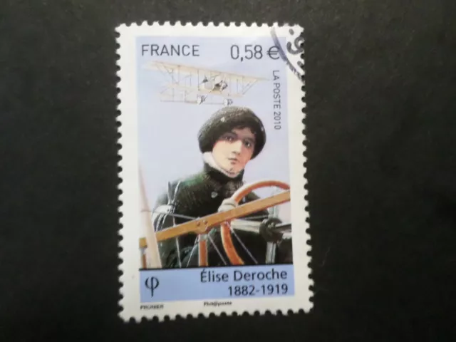 Frankreich 2010, Briefmarke 4504, Luftfahrt, Elise Deroche, Entwertet, VF