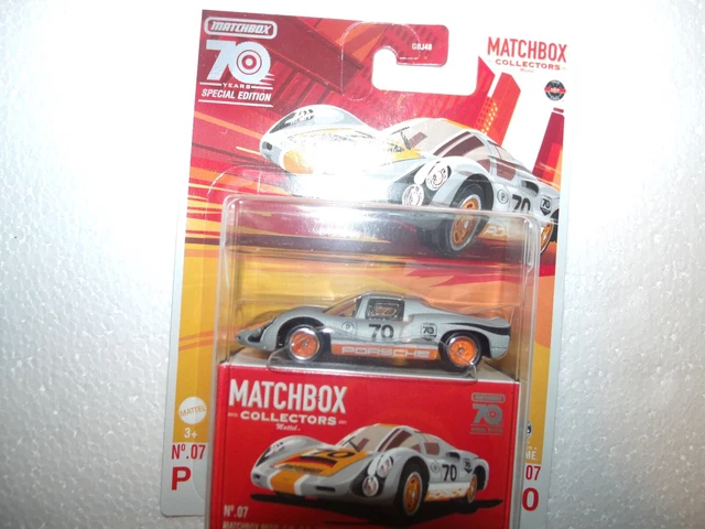Voiture Miniature Matchbox PORSCHE 910 – Édition Collector 70th, 1:64, Boîte Fermée