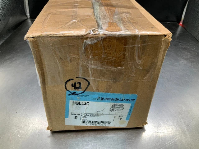 (42) Crouse-Hinds HGLL3C Grounding Bushing Lay-In Lug 1"