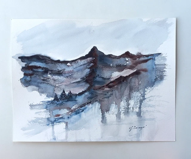 “ALPI” acquerello su carta di G. Taragni cm 24x32