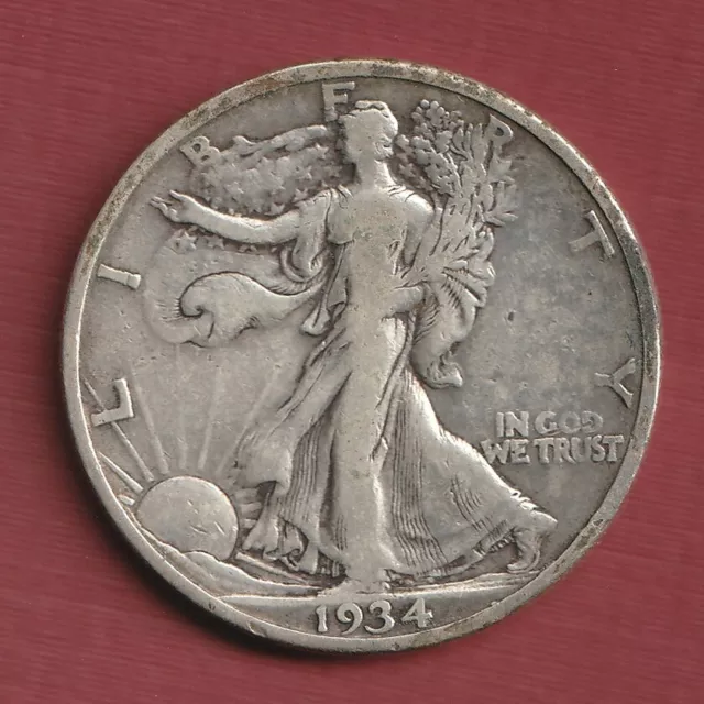 1934-S USA Walking Liberty Half Dollar (F) WLH135