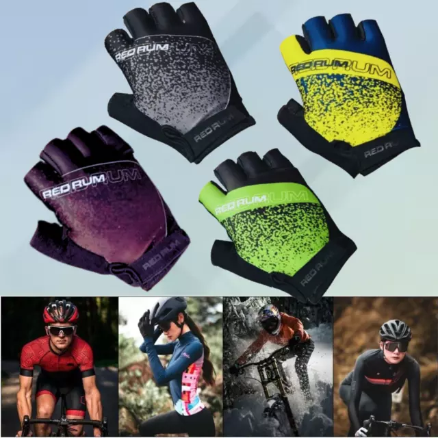 REDRUM Verano Guantes Ciclismo Medio Dedo Bicicleta MTB Gel Almohadilla Confort