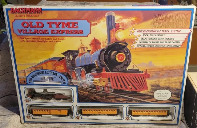 BACHMANN "OLD TYME VILLAGE EXPRESS" HO Scale OLD WEST ELECTRIC TRAIN SET #00605