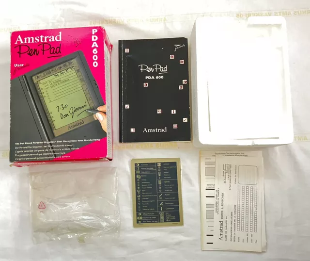 Amstrad PDA600 BOX AND MANUAL ONLY No Stylus Or Organiser