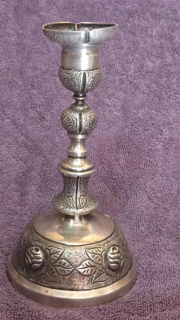 Solid Sterling Silver Vtg MEXICAN Candlestick 925 Scrap or Not 347 grams