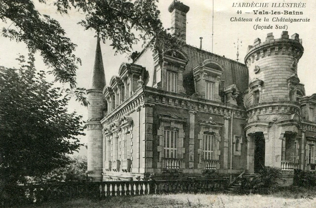 Carte VALS LES BAINS Château de la Châtaigneraie Façade Sud