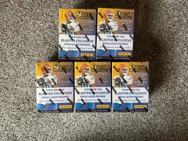 2023 Panini Select Draft Picks Trading Cards Blaster Box Lot of (5)