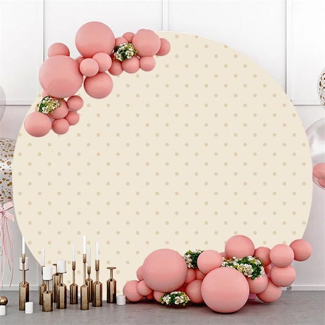 LIGHT BROWN SPOT Round Happy Birthday Party Backdrop $37.94 - PicClick AU