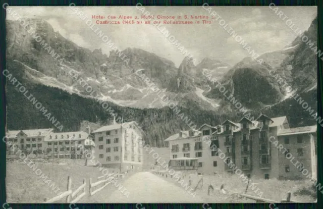 Trento San Martino di Castrozza Hotel des Alpes Hotel Cimone cartolina RT1680