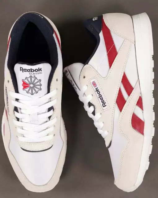 Reebok classics rapide on sale mu trainers in white