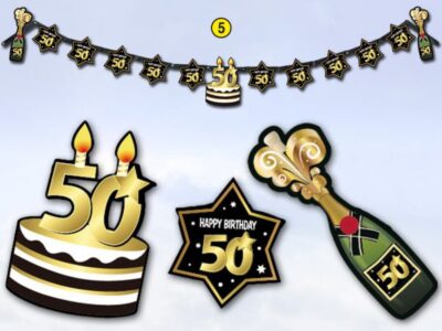 YHSWIN 18 Anni Anniversario Bandierine 18 Anni Compleanno Striscione Triangolari Ghirlanda Oro Nero con 12 Triangolo Banner per La Decorazione Della Festa di Compleanno Lunga 4 Metri 