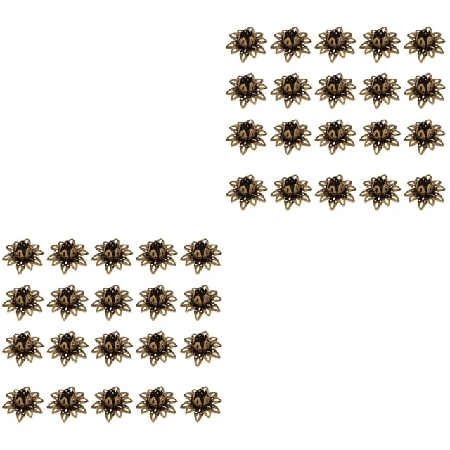 2x Dije Espaciador Collar Espaciador Cuentas Final de Flor Tapas Cuentas Collar