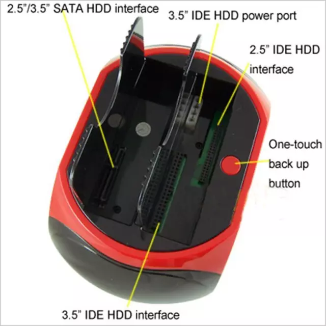 *Zs- DOCK DOCKING STATION HARD DISK 3.5 2.5 SATA IDE 2 HD HDD BOX CASE USB SD TF