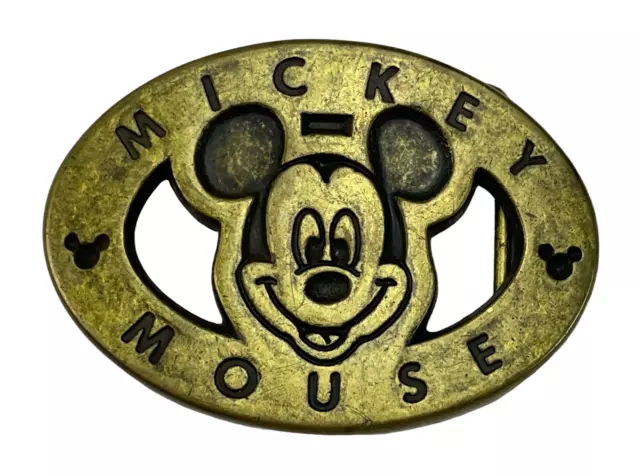 DISNEY Mickey Mouse Metal Belt Buckle 8cm x 5cm