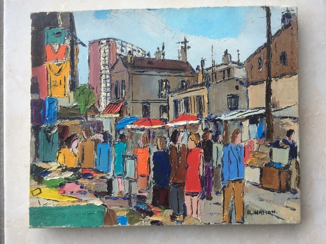 Roland HAMON (1909-1987) - marché vêtements et antiquités de St Ouen