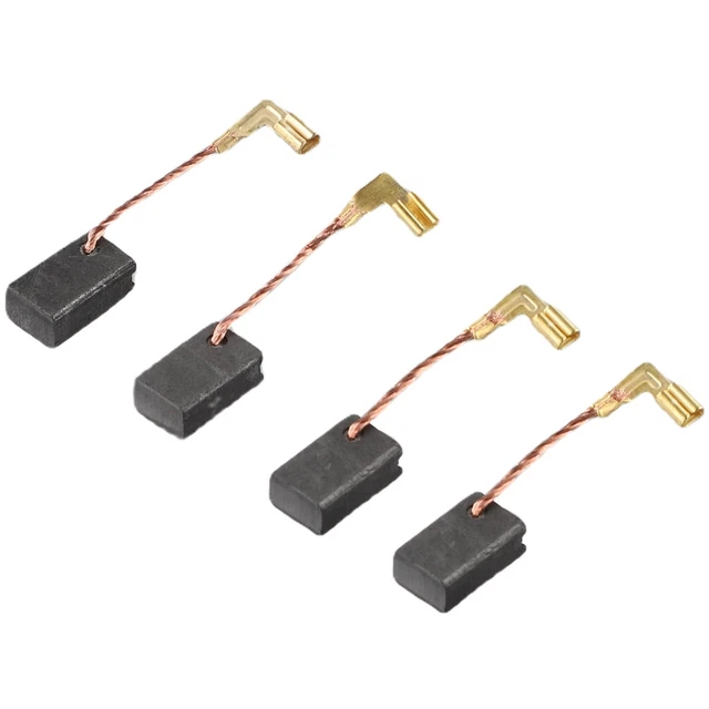EMSea Lot De 2 Paires Balais De Charbon Moteur 6.3x10x15mm Avec Arrêt Automatique - Compatibles Flex L1000 L1001 125 Et 387479