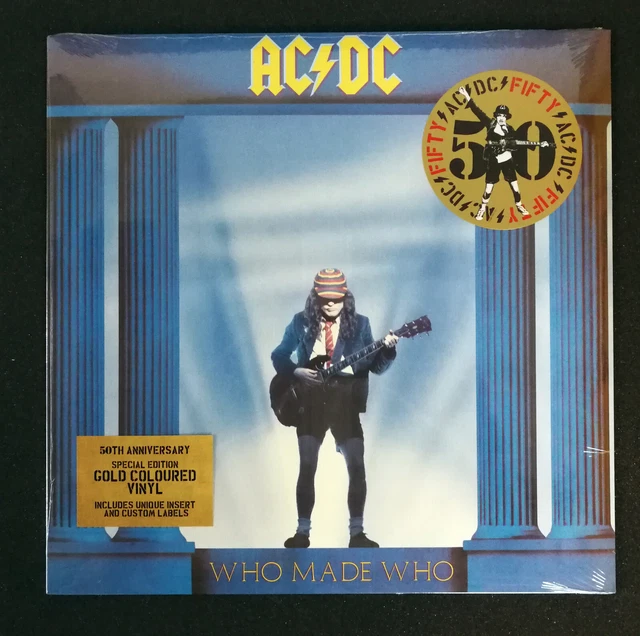 12& LP GOLD Vinyl AC/DC Who Made Who 50th Anniversary 180g press - U65 ...