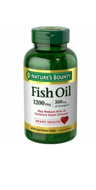 Nature's Bounty® Fish Oil 1000mg w/ 300mg of Omega-3 • 220 Softgels