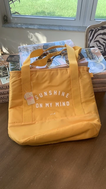 NWT Victoria Secret Pink COOLER TOTE INSULATED BAG SUNSHINE ON MY MIND