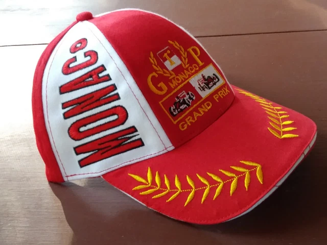 Monaco Grand Prix Baseball Hat Cap Red White  Adjustable AM Creation No1