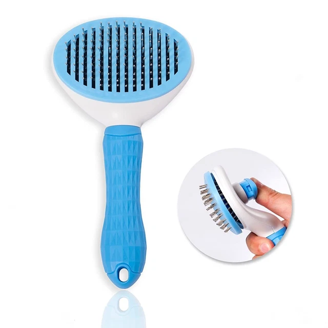 Self Cleaning Dog Cat Slicker Brush Comb Shedding Tool Hair Grooming Undercoat