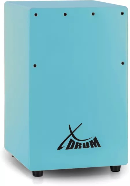 B-WARE XDrum Kinder Cajon Trommelkiste Percussion Rhythmus Trommel Snare blau