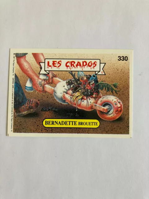 Carte autocollant 330 Les Crados série 2 - Bernadette Brouette TBE sticker