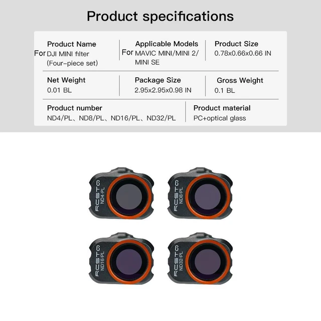 FILTER LENS FILTERS For DJI Mini/Mini 2/SE Polarizer For DJI Mini/Mini 2/SE 19.07 PicClick AU