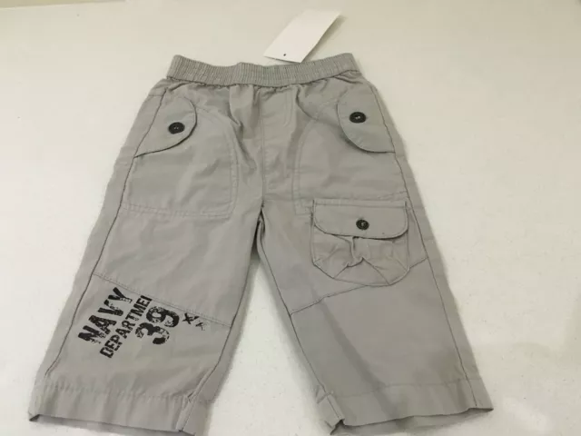 Baby Boys Grain De Ble Grey Pants - New - To Fit 6 Months