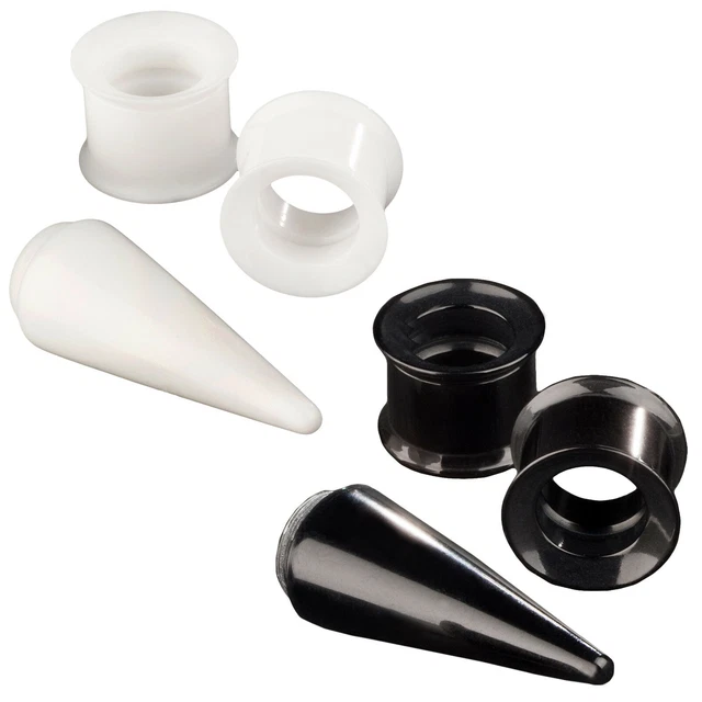 Set De 3 écarteurs/taper Pour Piercing D'oreille - Dimensions 3mm à 24mm, En Plastique