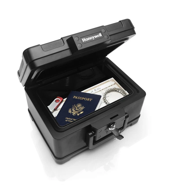 Honeywell Safes, 0.15 Cu ft, Waterproof 30 Minute ETL Fire Safe Letter Key Chest