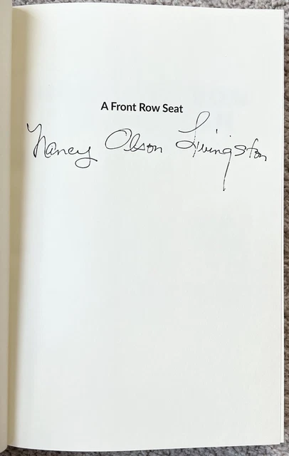 Nancy Olson Signed IP A Front Row Seat HC Book - Authentic, Sunset Boulevard
