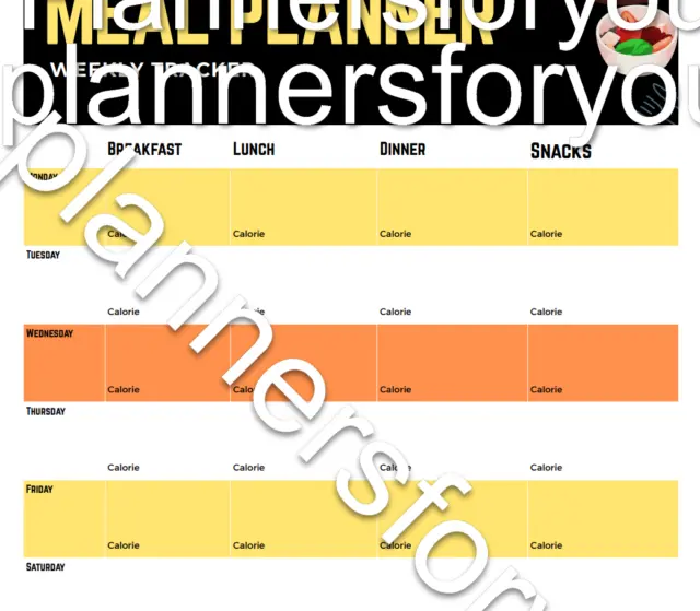 Meal Planner Digital | Calories Tracker | Journal | Digital Download