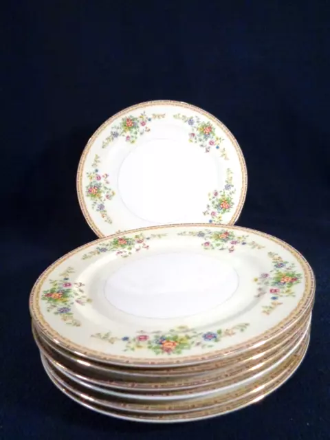 National China Patricia Set of 7 - 9 7/8" Dinner Plates