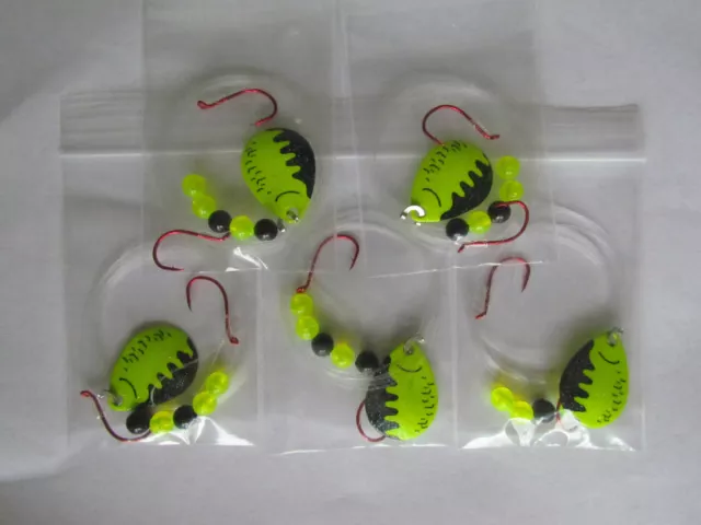 5 Spinner Rigs Leech Minnow Crawler Harness Walleye, Bass, Pike Colorado Blades