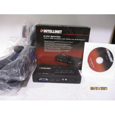 CON CAVI E CD USB Intellinet SWITCH INTELLINET KVM 4-PORT 