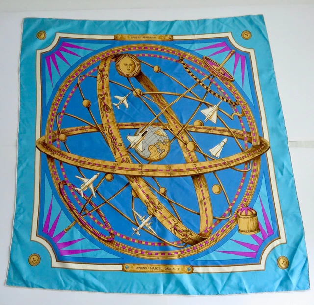 Foulard En Soie 100% Airbus Industrie Par François De Reix - Occasion En Très Bon état - Multicolore