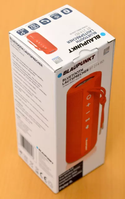 NEU * OVP * Blaupunkt Bluetooth-Lautsprecher * BT 214 RD * rot * mit TWS