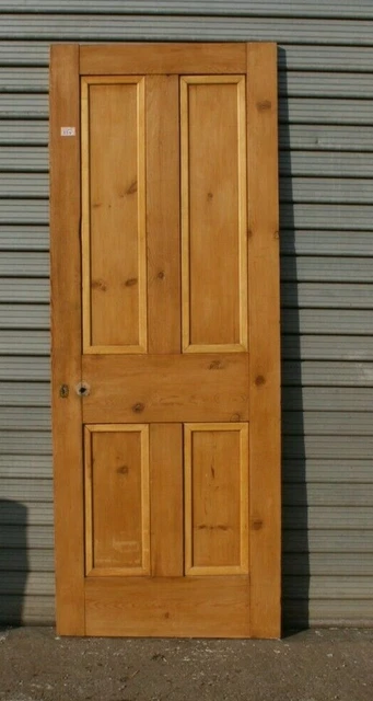 Door 29 1/2" x  77"   Pine Victorian Door 4 Panel Internal ref 354A