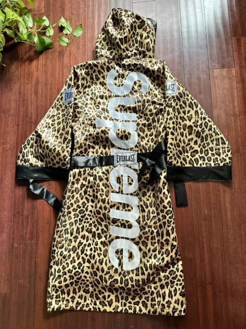 Supreme Everlast Satin Hooded Boxing Robe Leopard *NEW Size M / Medium*