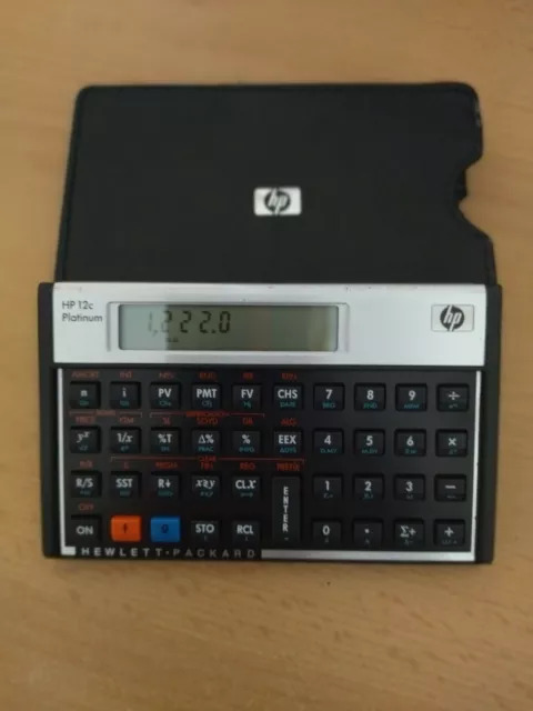 HP 12C platinium calculatrice financière + housse de protection
