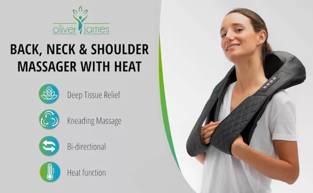 InvoSpa JC-668 Shiatsu Back shoulder and Neck Massager With Heat