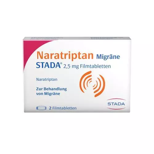 3x NARATRIPTAN Migräne STADA 2,5 mg Filmtabletten 2 St PZN: 9391930