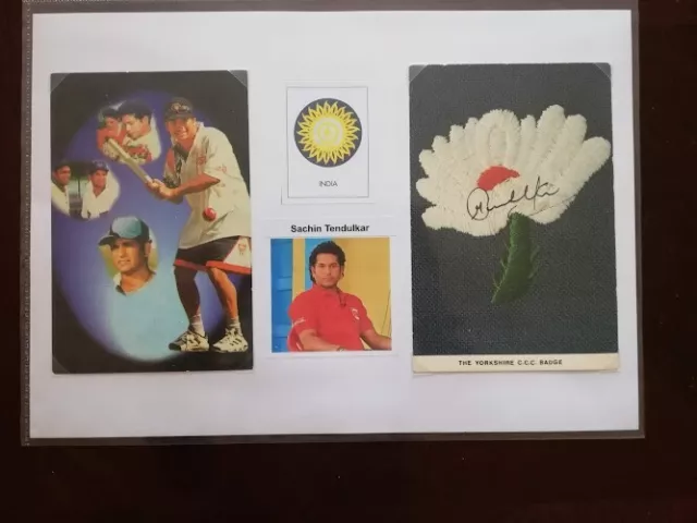 Sachin Tendulkar Yorkshire / India Legend Hand-Signed Photocard