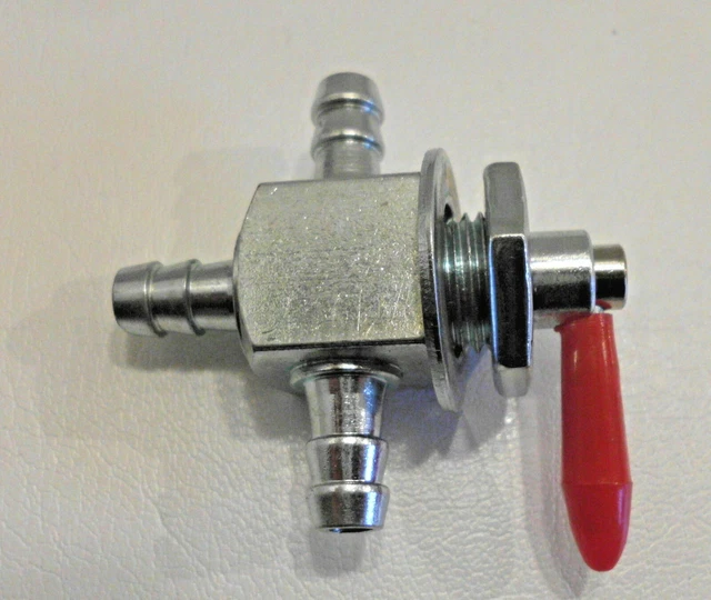 Rubinetto Benzina Universale ON/OFF Con Riserva – Attacco Filetto M22x1, Uscita Tubo 8mm – Interruttore Carburante Per Moto/Scooter (CD66) - 3