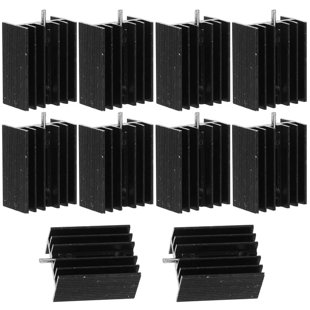 10 Pcs Kühlkörper-Set Transistor-Kühlkörper Kühlere Flosse Stabilisator Metall