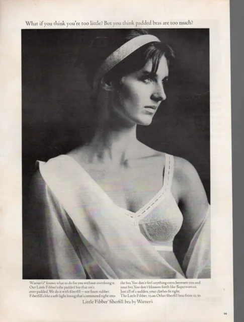 Vintage advertising print ad FASHION Warner's little fibber bra spoils the  girl
