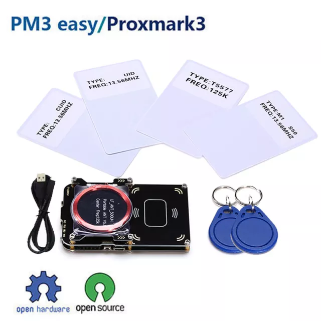 Proxmark3 Easy V3.0 ID IC DEV Kits M1 RFID-Karte Prox Reader Antenne integriert