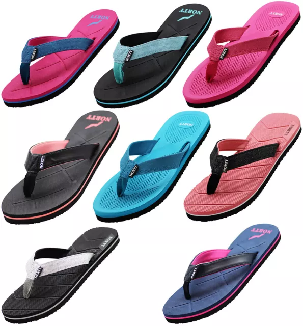 Norty Women's Soft Cushioned Footbed Flip Flop Thong Sandal